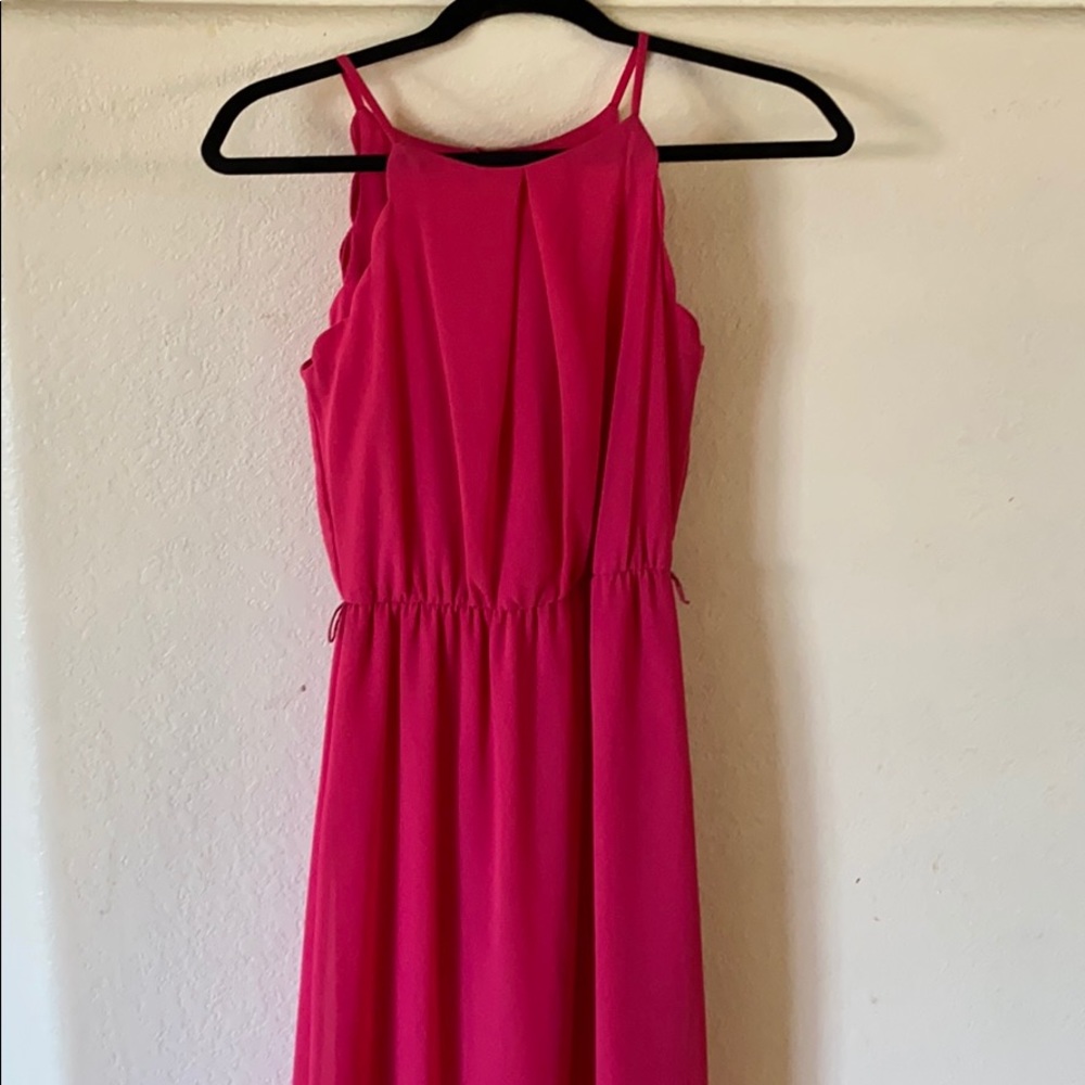 Pink floor length dress